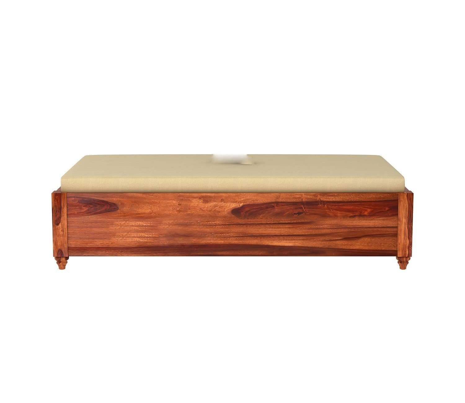 Ekdantix Furniture Wood Divana Cot for Home Hall || Diwan Cum Bed with Storage || 3 Seater Sofa Cum Couch || Divan Bed for Living Room || Without Pillow (Natural) - View 5